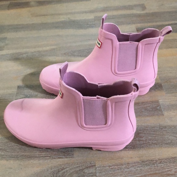 Hunter Barely Pink Ankle Boots US SZ 5 - Picture 4 of 7